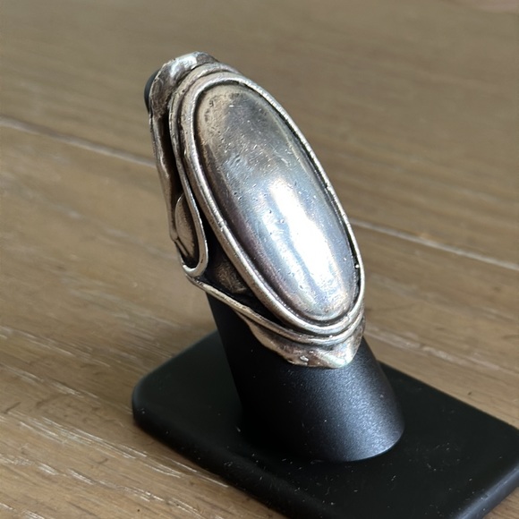 Original Pamela Love XL mood ring SOLID sterling silver RARE art nouveau 5.5 - Picture 2 of 14